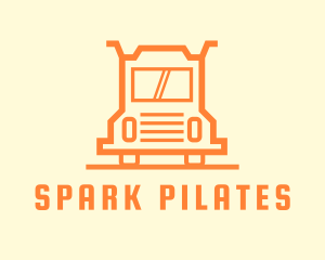 Orange Truck Courier logo design