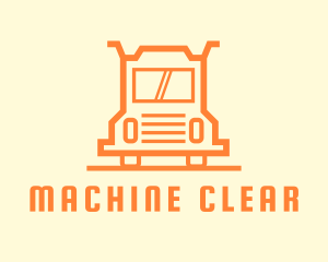 Orange Truck Courier logo design