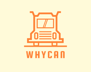Delivery Truck - Orange Truck Courier logo design