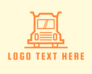 Orange Truck Courier Logo