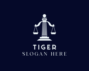 Councilor - Justice Scale Pillar logo design
