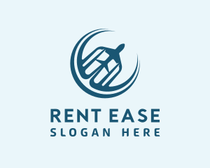 Airplane Jet Rental logo design