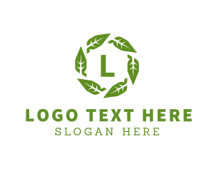 Organic Leaves Nature Produce Logo