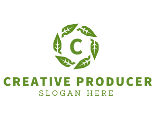 Organic Leaves Nature Produce logo design