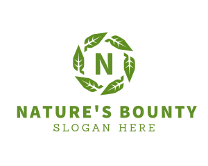 Organic Leaves Nature Produce logo design