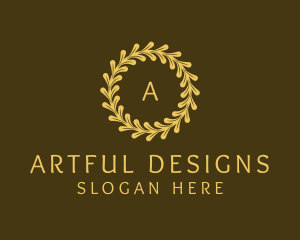 Elegant Wreath Nature logo design