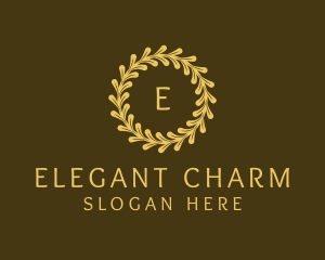 Elegant Wreath Nature logo design