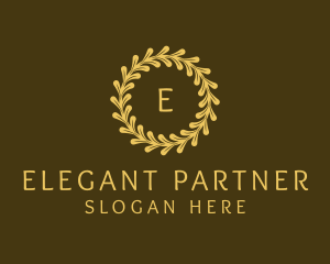 Elegant Wreath Nature logo design