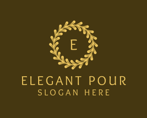 Elegant Wreath Nature logo design