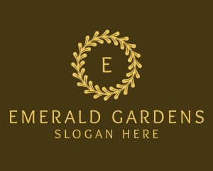 Elegant Wreath Nature logo design