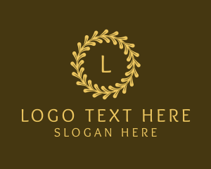 Artist - Elegant Wreath Nature logo design