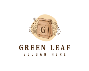 Spinach - Vegetable Grocery Bag logo design