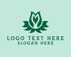 Massage - Tulip Flower Spa logo design