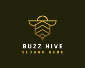 Bee Gold Minimalist logo design