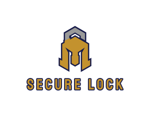 Lock - Spartan Helmet Lock logo design