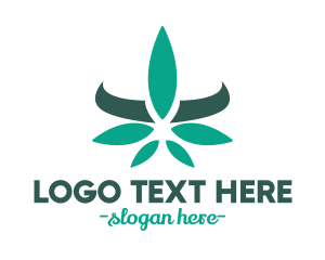 Peace Of Mind - Modern Cannabis Leaf logo design