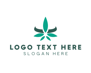 Hemp - Modern Cannabis Leaf logo design