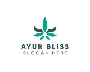 Ayurveda - Modern Cannabis Leaf logo design