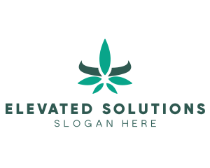 High - Modern Cannabis Leaf logo design