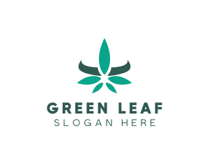 Modern Cannabis Leaf logo design