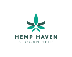 Modern Cannabis Leaf logo design