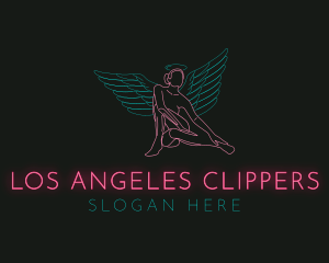 Angel Wings Female logo design