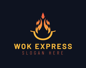 Fire Wok Restaurant logo design