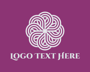 Knitting - Abstract Flower Pattern logo design