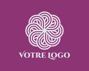 Knitting - Abstract Flower Pattern logo design