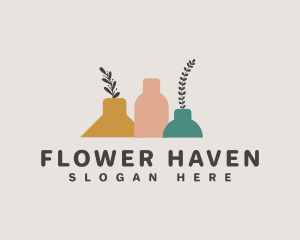 Flower Vase Ceramics logo design