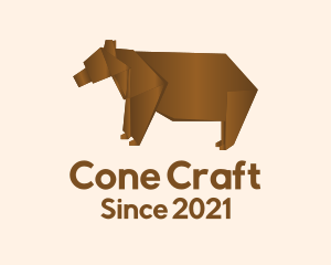 Wild Bear Origami logo design