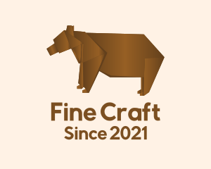 Wild Bear Origami logo design