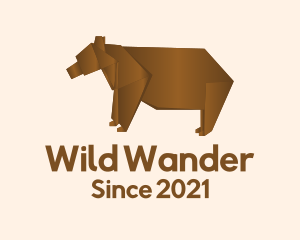 Wild Bear Origami logo design