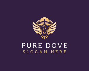  Heaven Cross Dove Church logo design