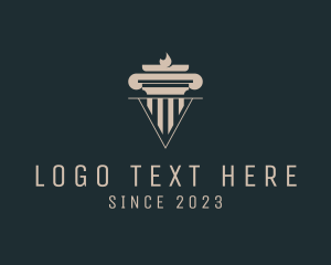 Vc Firm - Greek Architecture Pillar logo design