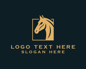 Equine Massage - Equine Horse Square logo design