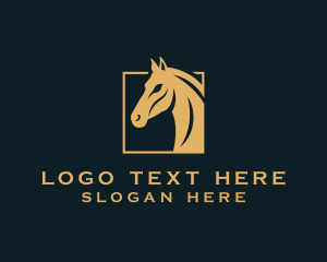 Equine Horse Square Logo