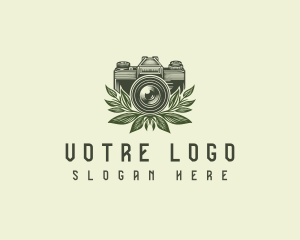 Photo - Floral Camera Lens logo design