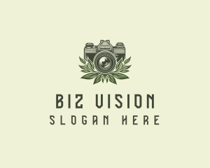 Floral Camera Lens logo design