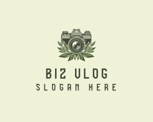 Floral Camera Lens logo design