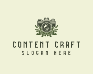 Floral Camera Lens logo design