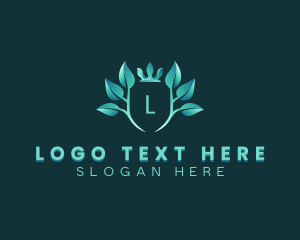 Leaf - Eco Leaf Crown Plant logo design