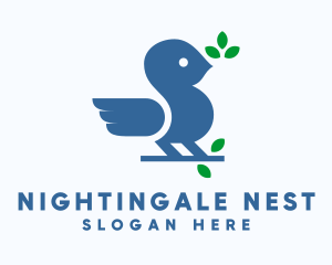 Nightingale - Bird Natural Park logo design