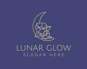 Minimalist Flower Moon logo design