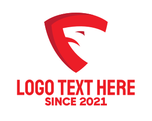 Red - Red Shark Shield logo design