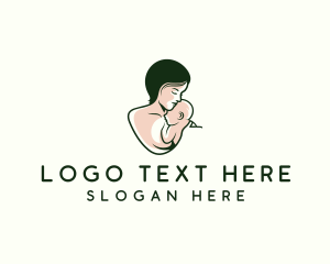 Breastfeeding - Mother Child Parenting logo design