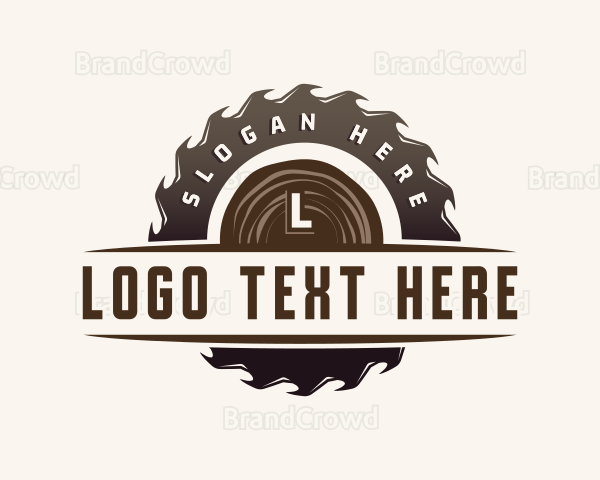 Wood Sawmill Blade Logo