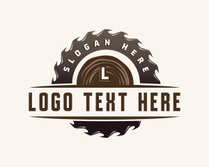 Carpentry - Wood Sawmill Blade logo design