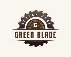 Wood Sawmill Blade logo design