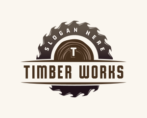 Sawmill - Wood Sawmill Blade logo design